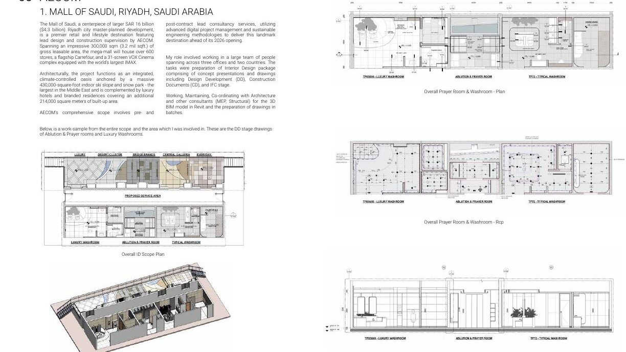 BIM documentation and technical drawings prepared for Mall of Saudi