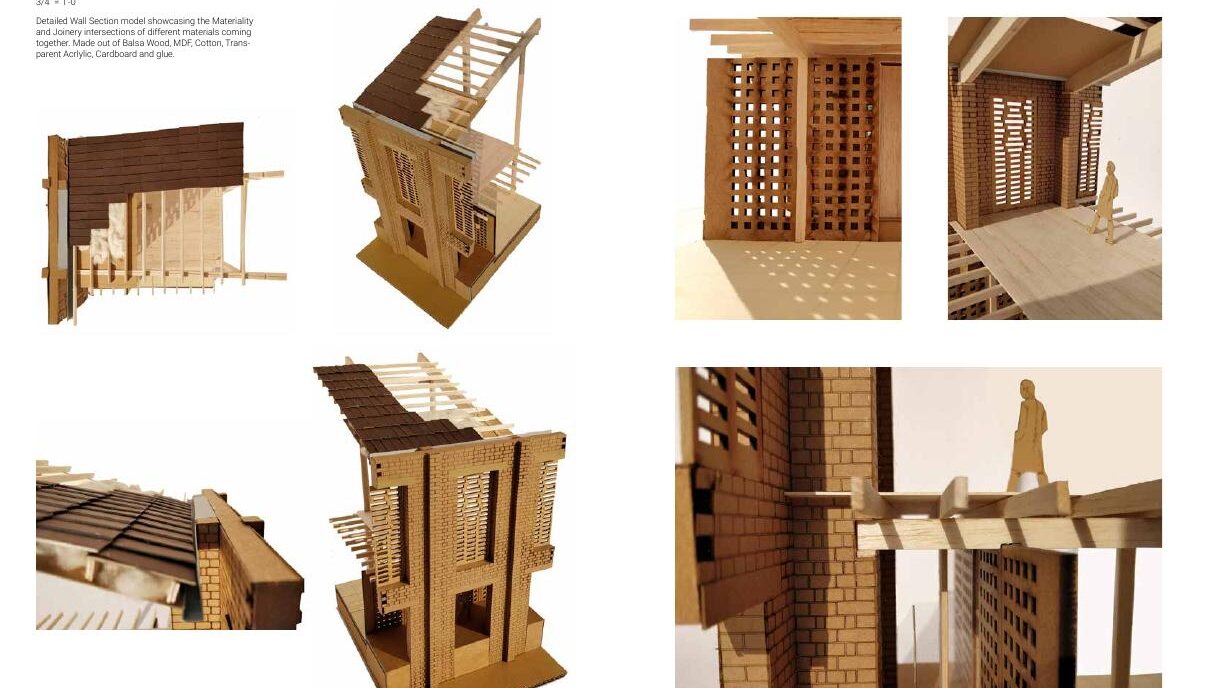 Physical model studies for a wood craft exhibition and workshop center in Jodhpur